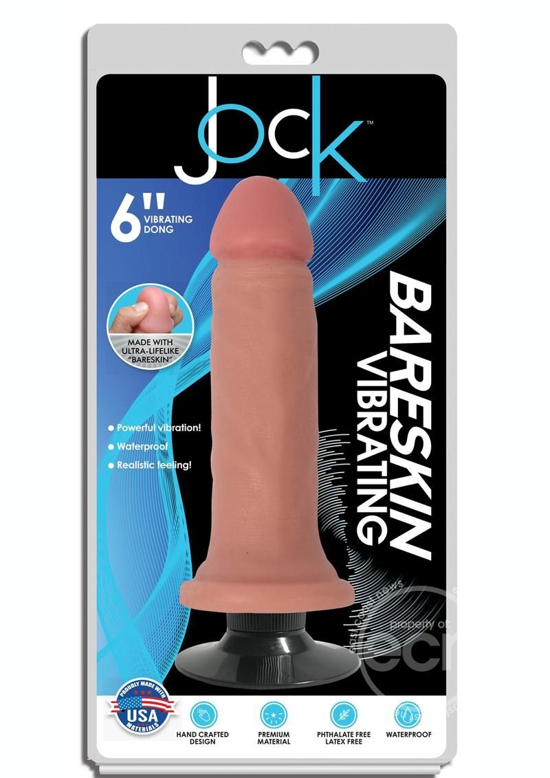 JOCK BARESKIN REALISTIC VIBRATING DONG 6" VANILLA (DISC.)