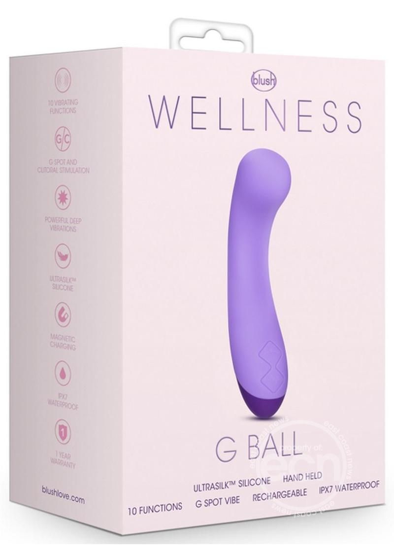 WELLNESS G BALL SILICONE G SPOT VIBRATOR PURPLE