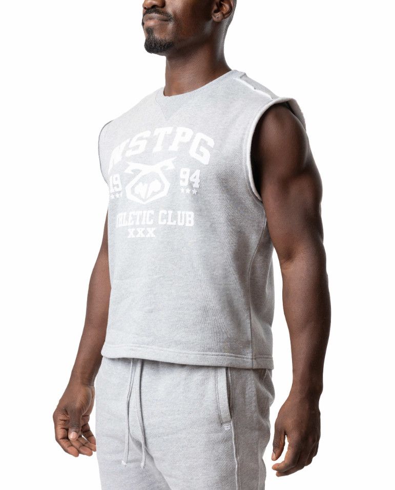 NASTY PIG ATHLETIC CLUB SLEEVLESS SHIRT HEATHER GREY, Size: SMALL