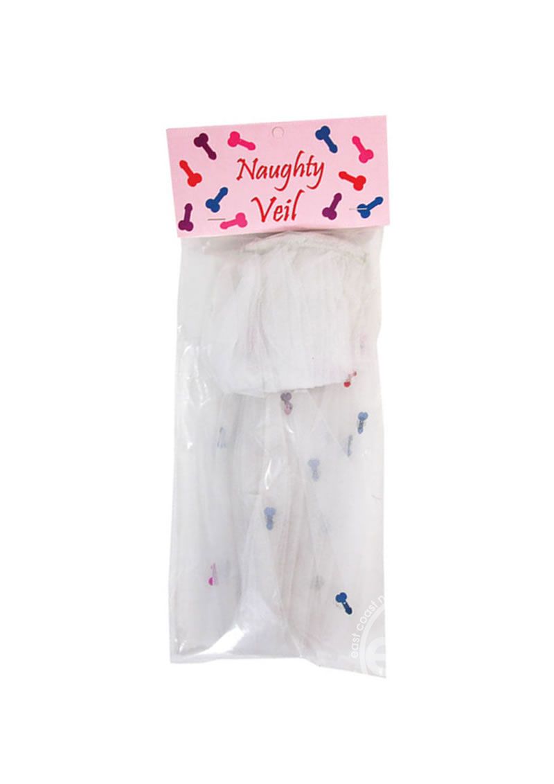 NAUGHTY VEIL WITH PECKER CONFETTIE SEWN IN
