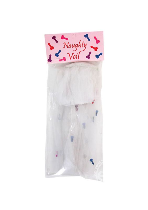 NAUGHTY VEIL WITH PECKER CONFETTIE SEWN IN