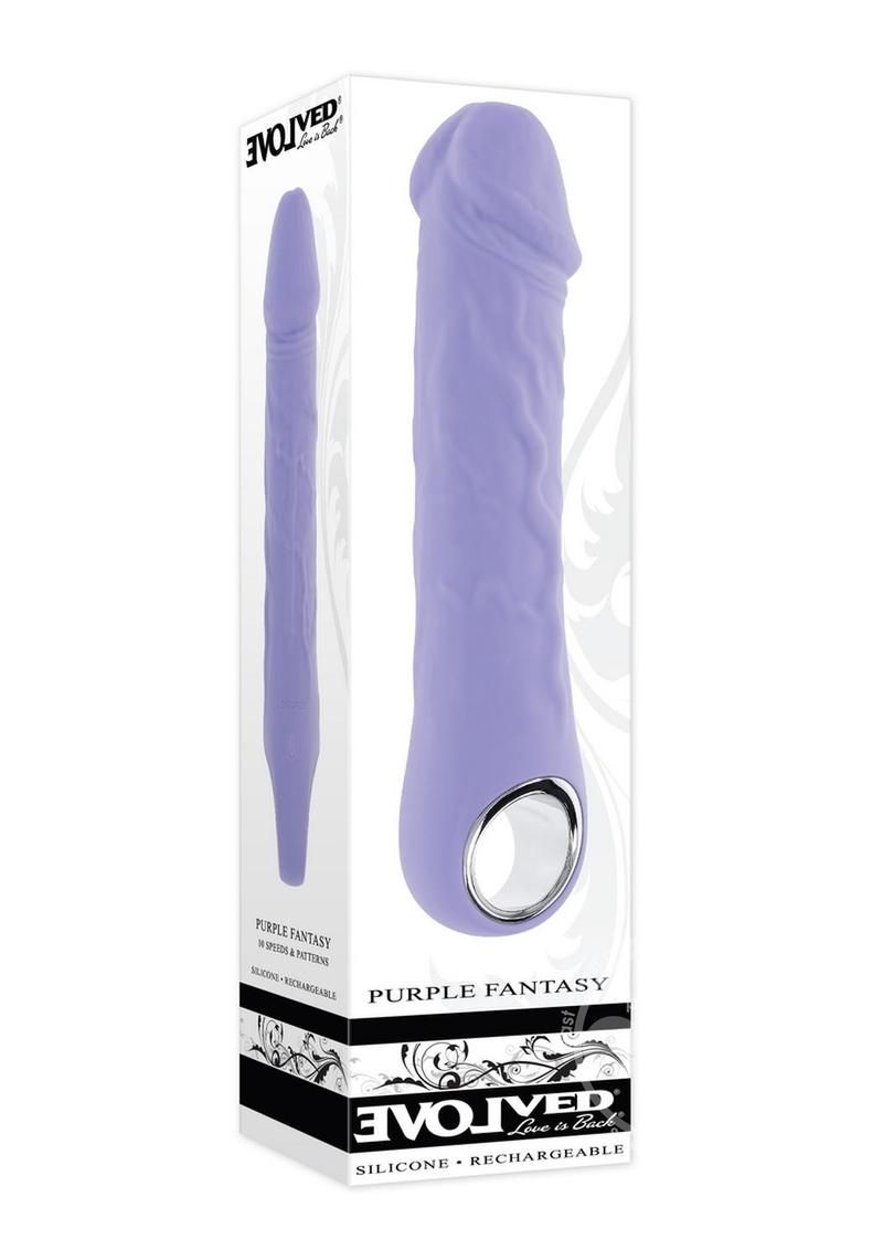 EVOLVED PURPLE FANTASY RECHARGEABLE SILICONE VIBRATOR