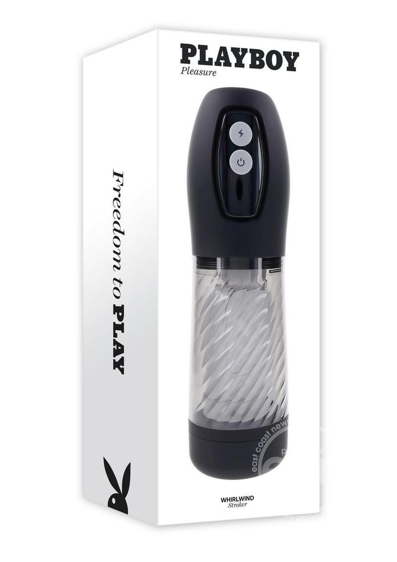 PLAYBOY  WHIRLWIND RECHARGEABLE THRUSTING AND SPINNING STROKER