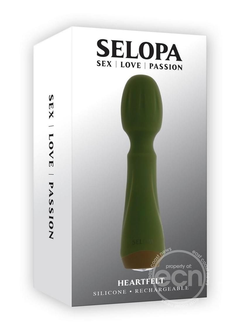SELOPA HEARTFELT SILICONE RECHARGEABLE GREEN BODY WAND
