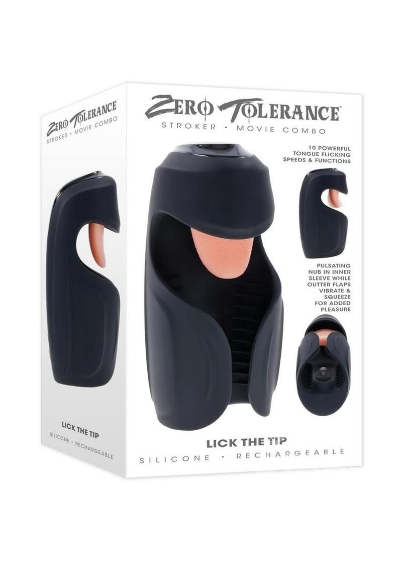 ZERO TOLERANCE LICK THE TIP RECHARGEABLE SILICONE MOUTH MASTURBATOR