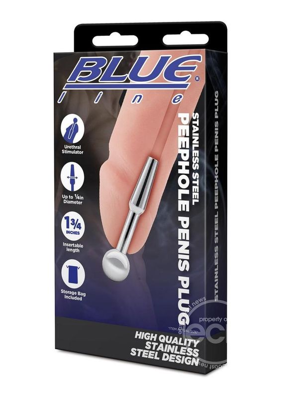 BLUELINE PEEPHOLE PENIS PLUG STAINLESS STEEL