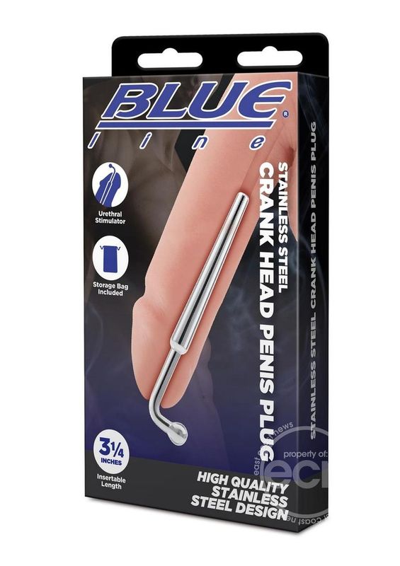BLUELINE STAINLESS STEEL CRANK HEAD PENIS PLUG