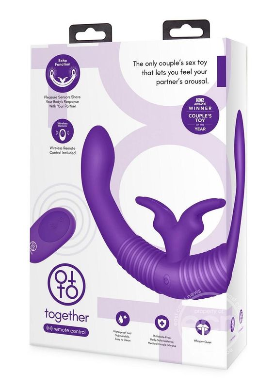 TOGETHER TOY SILICONE RECHARGEABLE ECHO FUNCTION VIBRATOR FOR COUPLES WITH REMOTE CONTROL