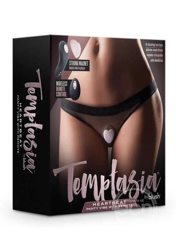 TEMPTASIA HEARTBEAT RECHARGEABLE SILICONE PANTY VIBE WITH REMOTE
