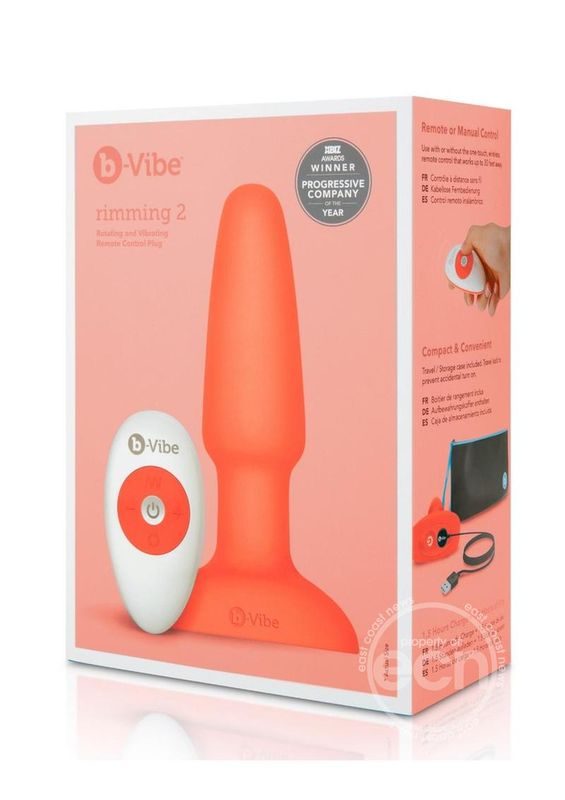 B-VIBE RIMMING PLUG 2 RECHARGEABLE SILICONE ANAL PLUG WITH REMOTE