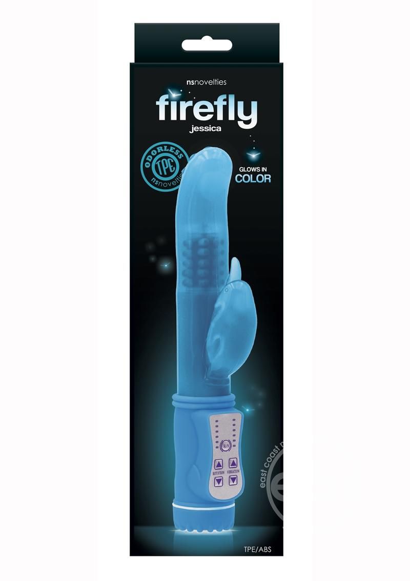 FIREFLY JESSICA GLOW IN THE DARK THRUSTING & ROTATING RABBIT BLUE