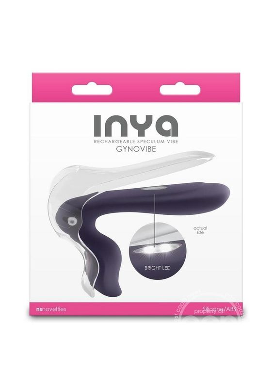 INYA GYNOVIBE RECHARGEABLE SILICONE SPECULUM VIBRATOR PURPLE