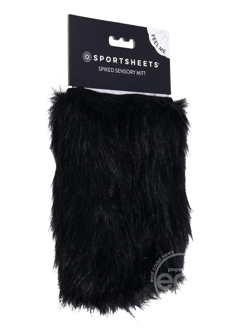 SPORTSHEETS SPIKED SENSORY MITT BLACK
