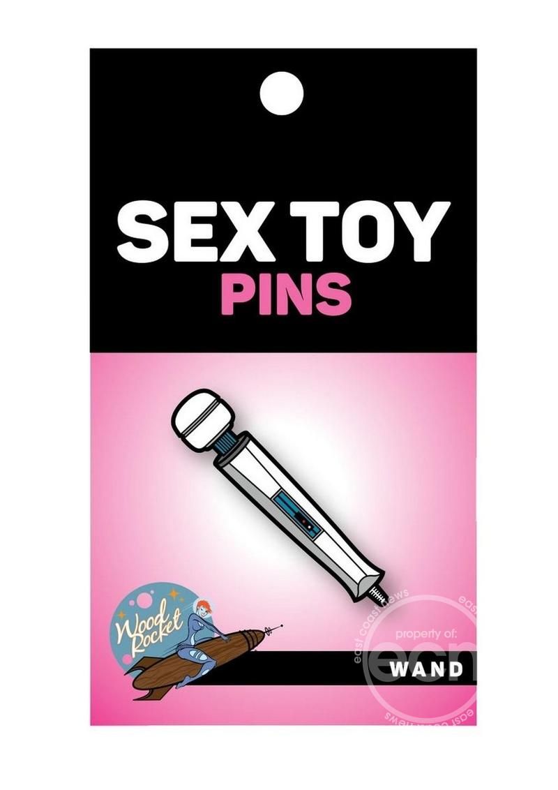 WOOD ROCKET WAND ENAMEL PIN
