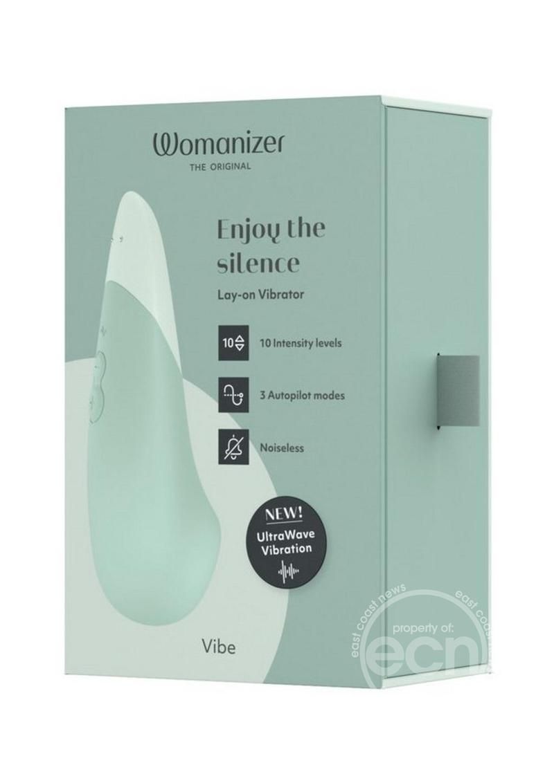 WOMANIZER VIBE RECHARGEABLE SILICONE CLITORAL VIBRATOR, Color: SAGE