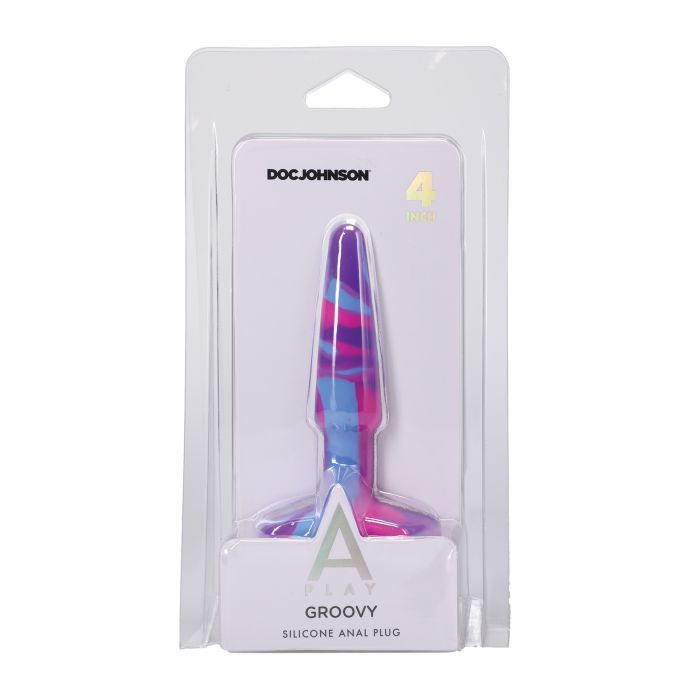 A-PLAY GROOVY SILICONE ANAL PLUG 4in