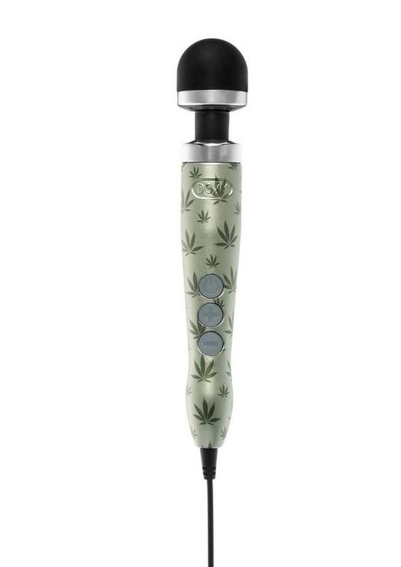 DOXY DIE CAST 3 PLUG-IN WAND MASSAGER CANNABIS PATTERN