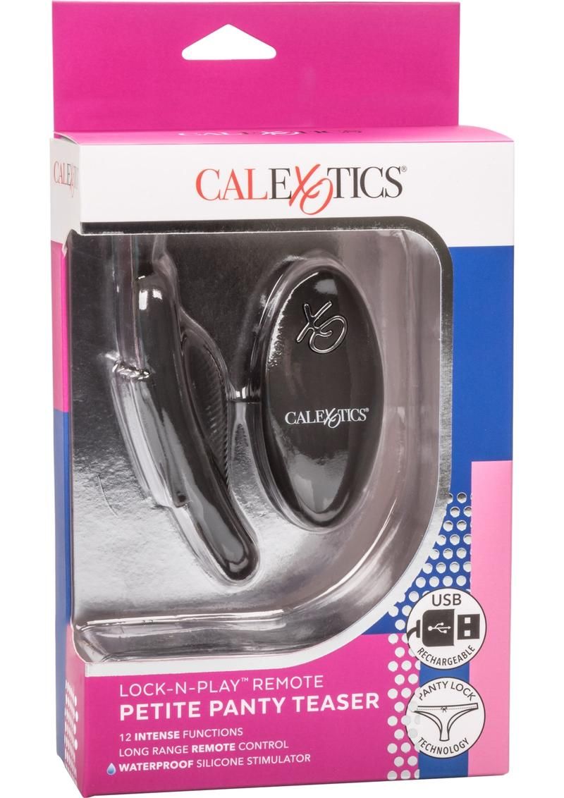 LOCK-N-PLAY PETITE PANTY TEASER RECHARGEABLE SILICONE PANTY VIBE WITH REMOTE