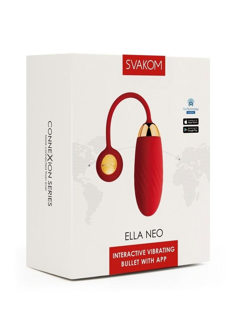 SVAKOM ELLA NEO SILICONE INTERACTIVE APP CONTROL VIBRATING BULLET