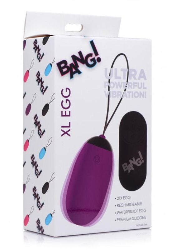 BANG! XL VIBRATING EGG PURPLE