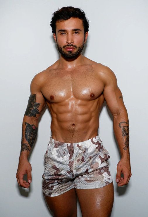 JJ MALIBU FESTIVAL 3" JERSEY MESH SHORT SHORTS, Size: SMALL