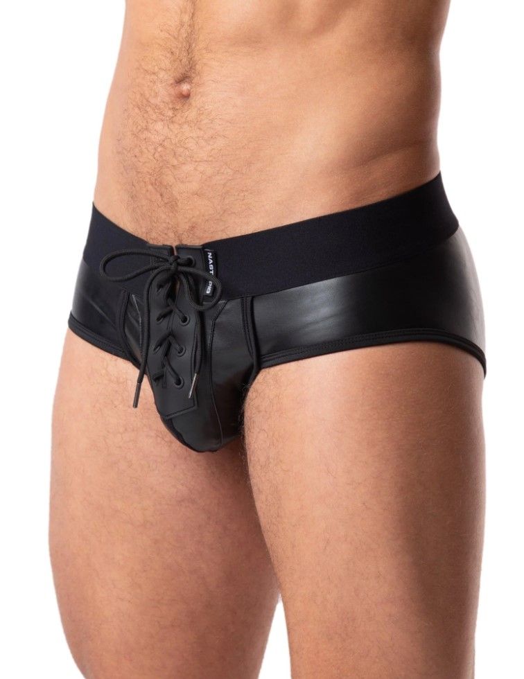 NASTY PIG SURGE BRIEF BLACK, Size: SMALL
