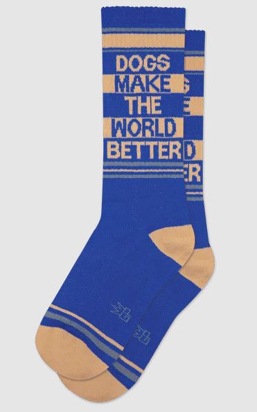 GUMBALL POODLE DOGS MAKE THE WORLD BETTER GYM SOCKS