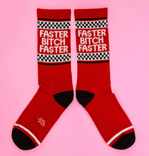 GUMBALL POODLE FASTER BITCH FASTER GYM SOCKS