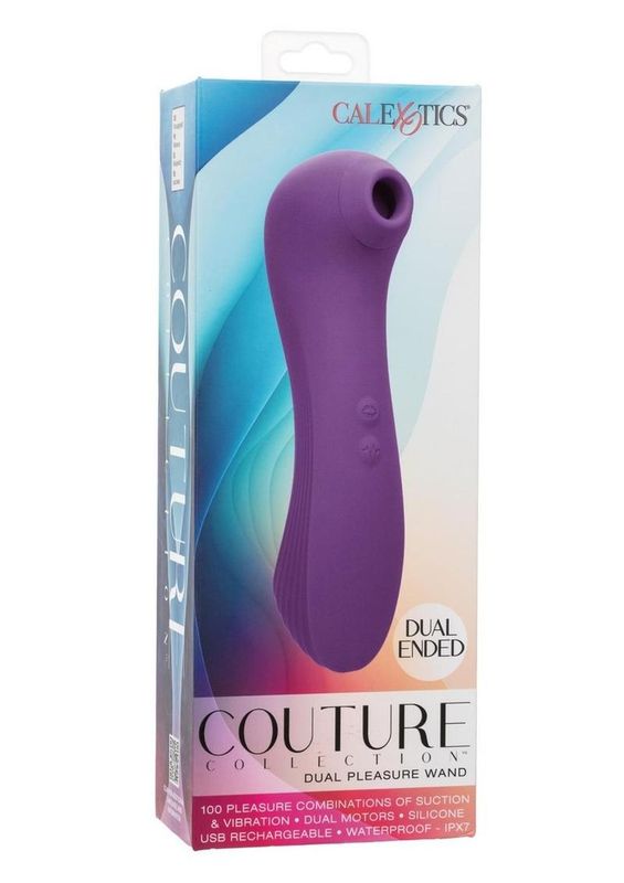 COUTURE COLLECTION DUAL PLEASURE WAND RECHARGEABLE SILICONE CLITORAL MASSAGER