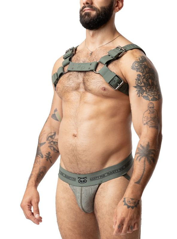NASTY PIG TRAXXX BULLDOG HARNESS ARMY GREEN