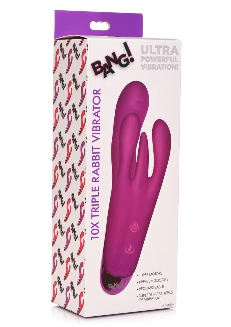 BANG TRIPLE RABBIT VIBRATOR PURPLE