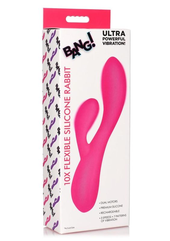 BANG! 10X FLEXIBLE RECHARGEABLE SILICONE RABBIT