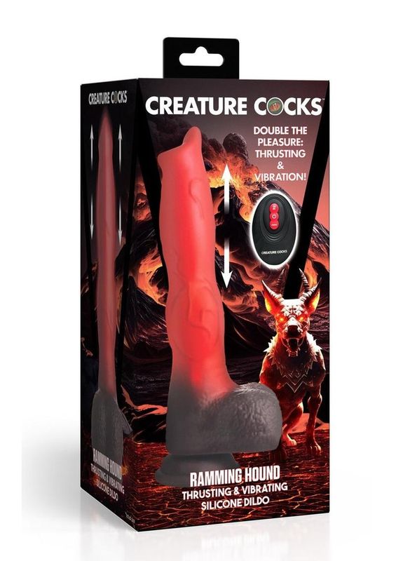 CREATURE COCKS RAMMING HOUND THRUSTING & VIBRATING RECHARGEABLE SILICONE DILDO