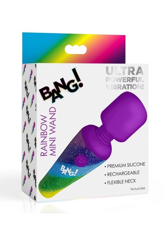 BANG! RAINBOW MINI RECHARGEABLE VIBRATING WAND