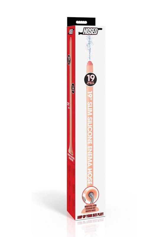 HOSED SLIM SILICONE ENEMA 19" VANILLA
