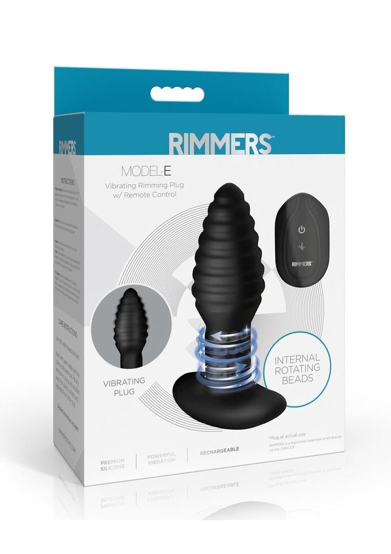 RIMMERS MODEL-E VIBRATING RECHARGEABLE SILICONE RIMMING PLUG WITH REMOTE