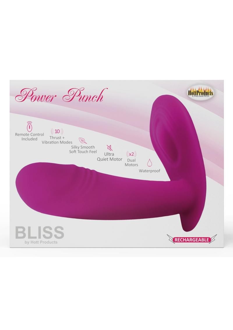 BLISS POWER PUNCH RECHARGEABLE SILICONE DUAL VIBRATOR WITH REMOTE