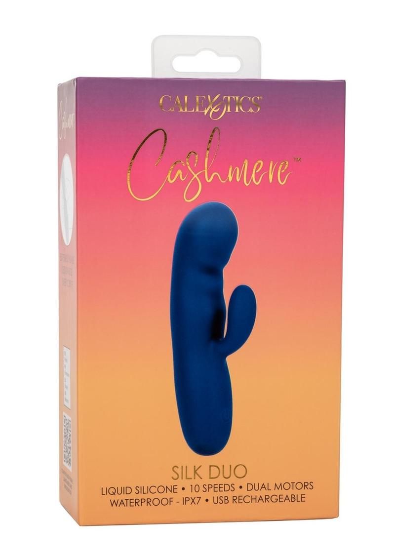 CASHMERE SILK DUO RECHARGEABLE SILICONE RABBIT VIBRATOR