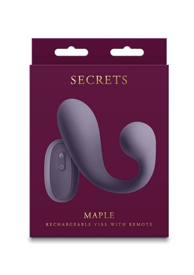 SECRETS MAPLE RECHARGEABLE SILICONE G-SPOT WARMING VIBRATOR WITH CLITORAL STIMULATION