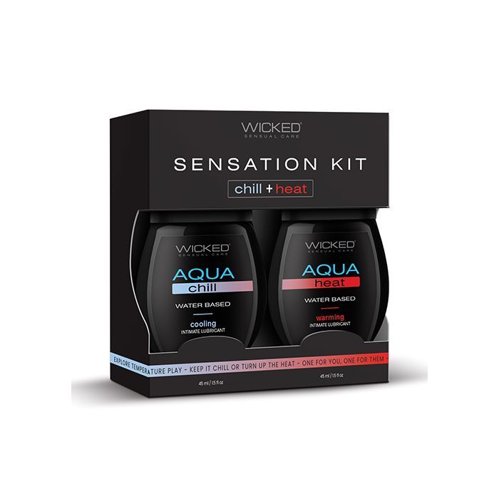 WICKED SENSATION KIT COOLING & WARMING WATER BASED LUBRICANTS 1.5oz BOTTLES