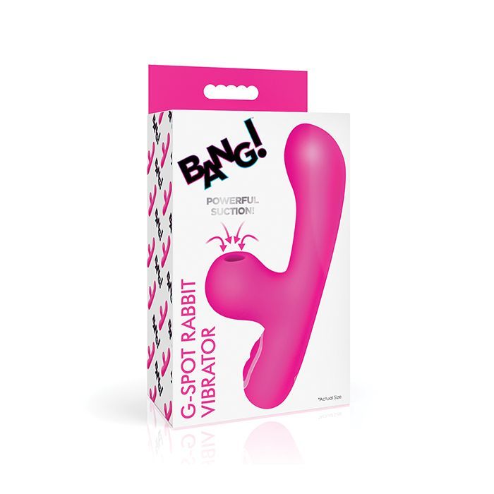 BANG! 10X G-SPOT RABBIT VIBRATOR WITH SUCTION PINK