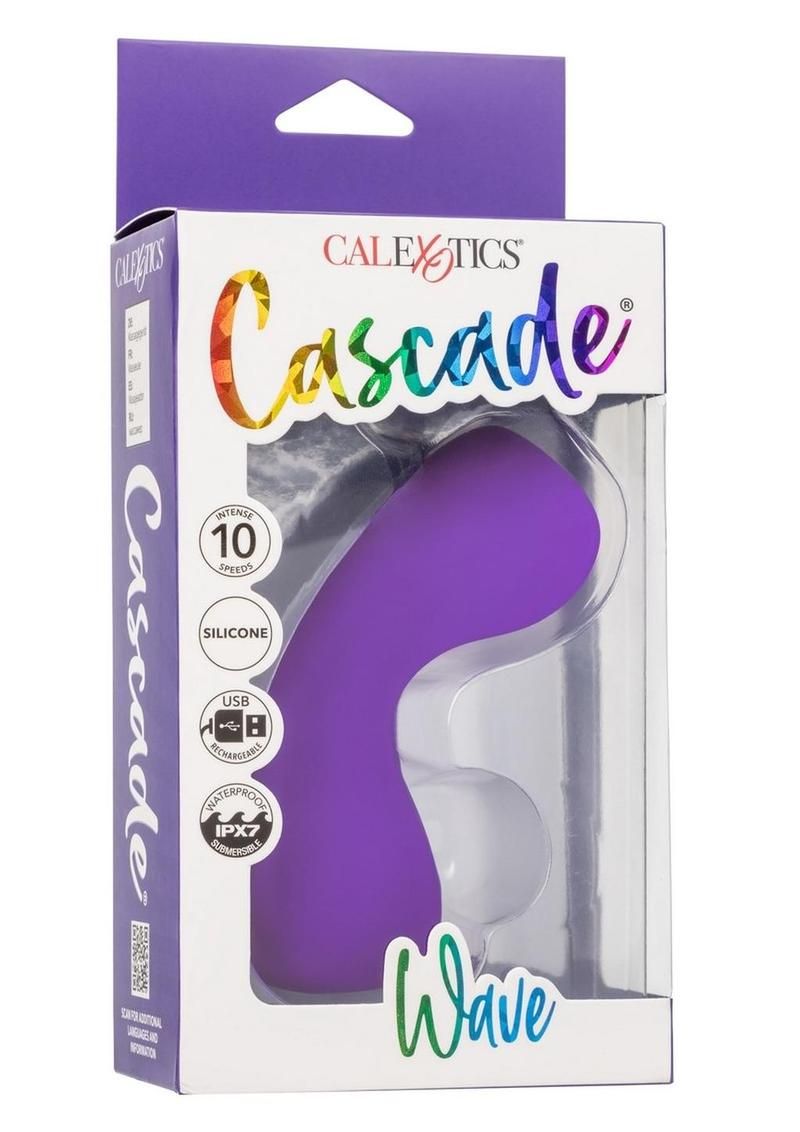 CASCADE WAVE RECHARGEABLE SILICONE VIBRATOR PURPLE
