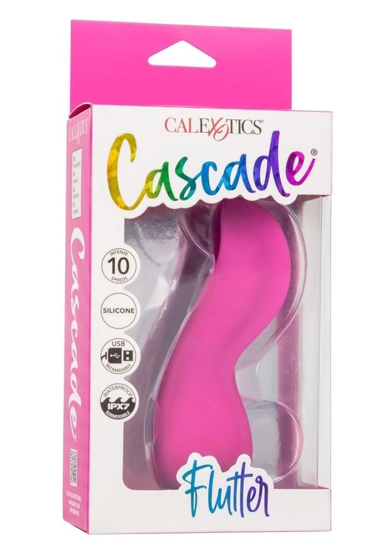 CASCADE FLUTTER RECHARGEABLE SILICONE VIBRATOR PINK