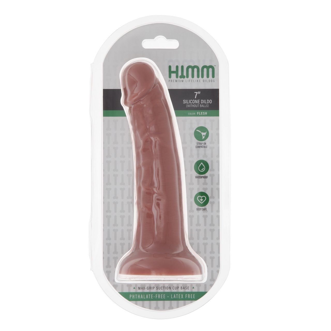 HIMM 7 inch SILICONE DILDO  , Color: FLESH