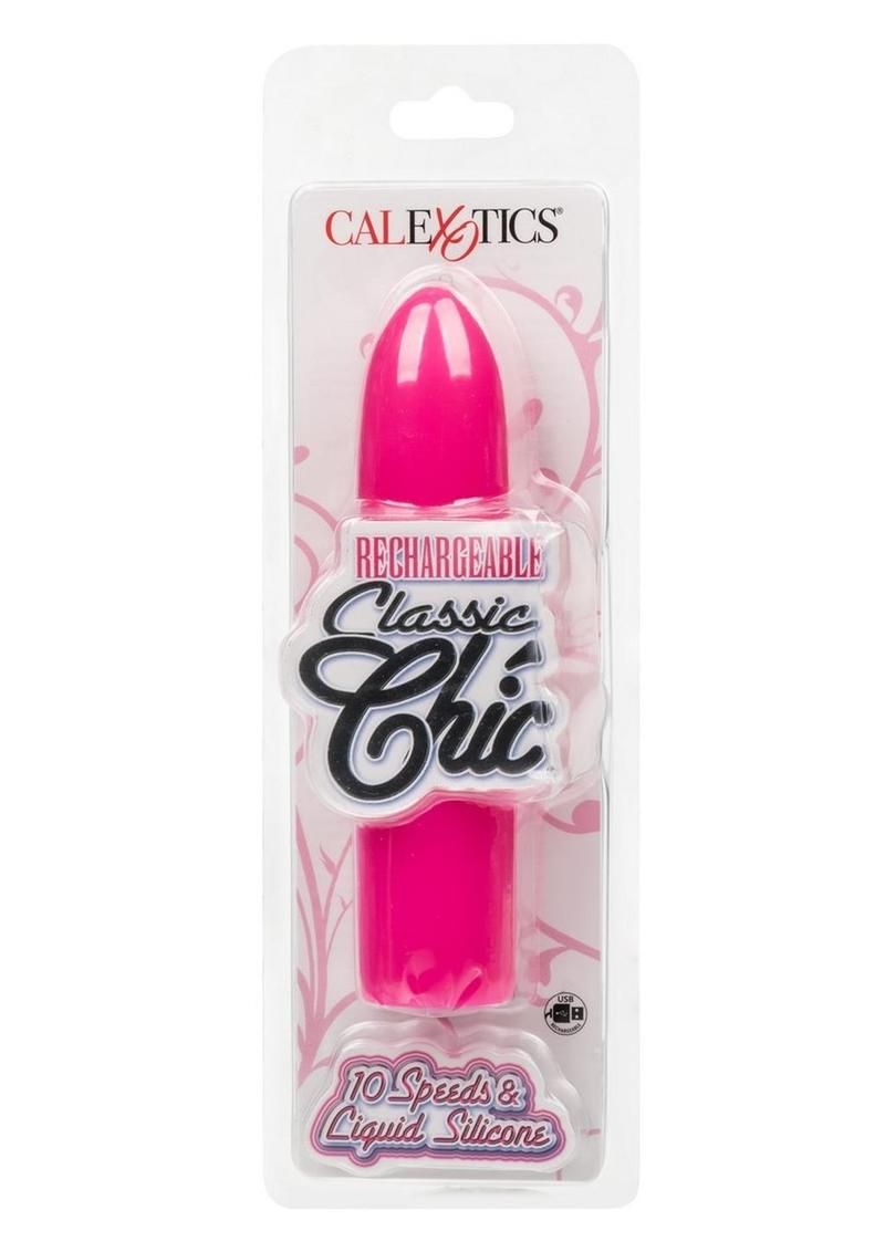 CLASSIC CHIC RECHARGEABLE MINI PINK SILICONE VIBRATOR