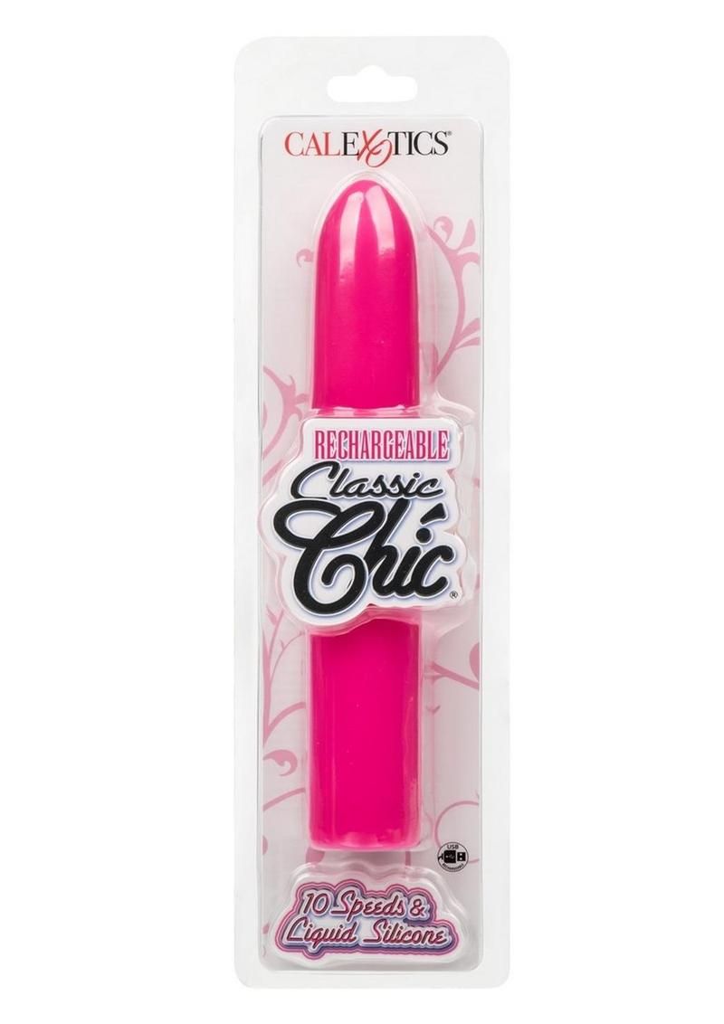 CLASSIC CHIC RECHARGEABLE STANDARD PINK SILICONE VIBRATOR