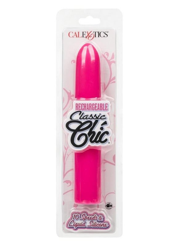 CLASSIC CHIC RECHARGEABLE STANDARD PINK SILICONE VIBRATOR