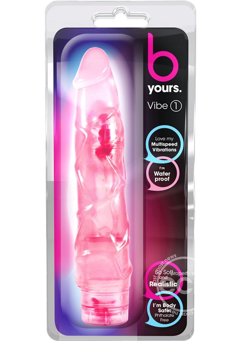 BE YOURS VIBE #1 VIBRATING DILDO 9", Color: PINK