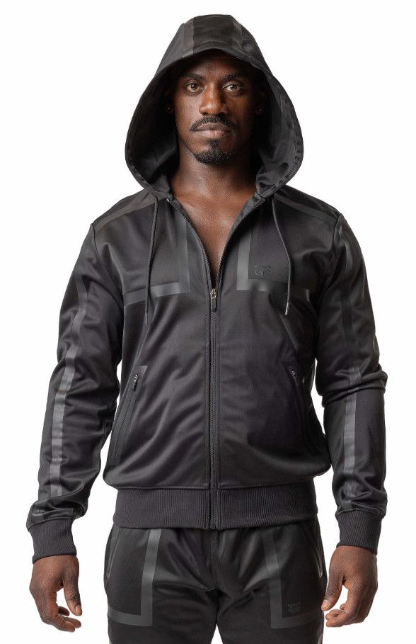 NASTY PIG CREW HOODED TRACK JACKET BLACK NASTY PIG CREW HOODED TRACK JACKET BLACK