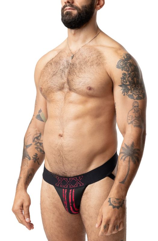 NASTY PIG XXX JOCK STRAP BLACK & RED